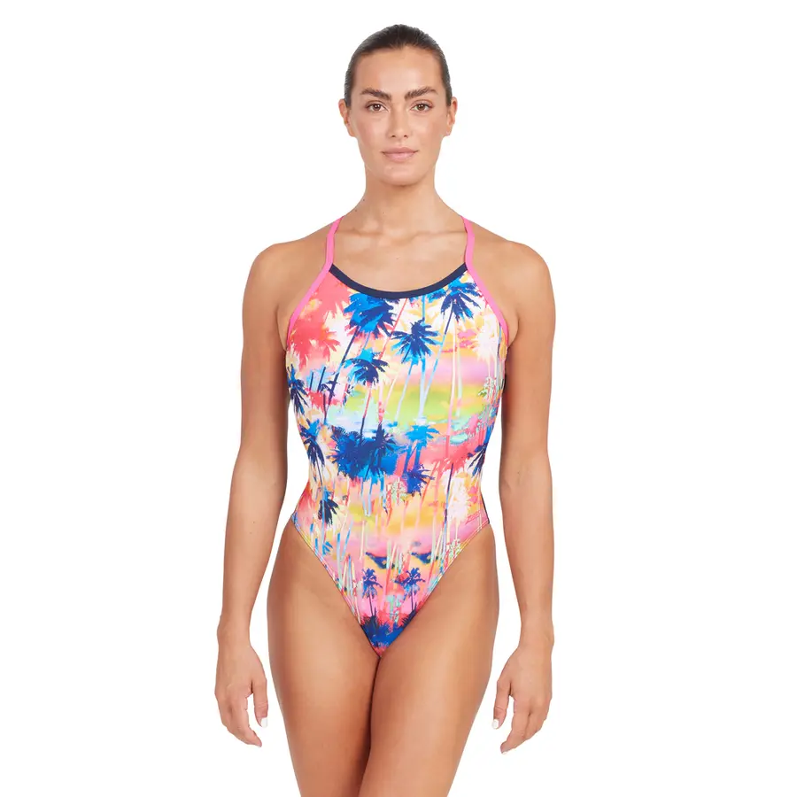 Sunset Tri Back Badedrakt EU36 Zoggs | Flerfarget | Ecolast+ 