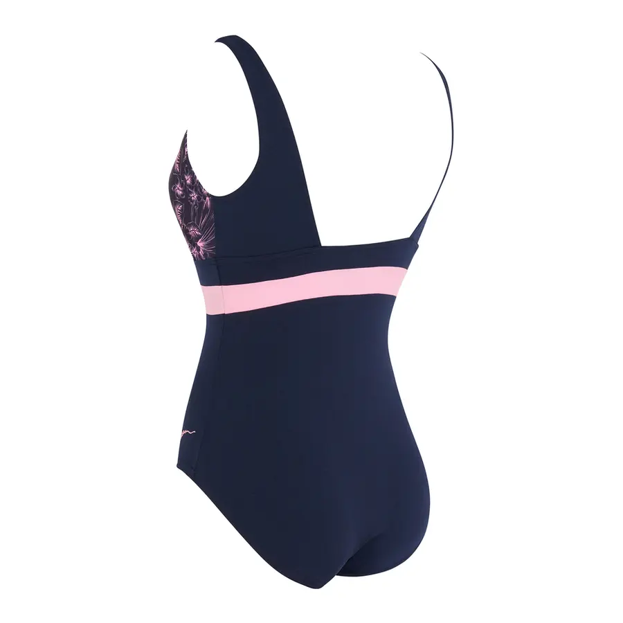 Sunset Bloom Square Back Badedrakt EU34 Zoggs | Blå/ Flerfarget | Ecolast 