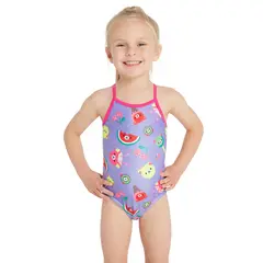 Teddy Fruits Tex Back Badedrakt 92cm Zoggs | Lilla/Flerfarget| Ecolast