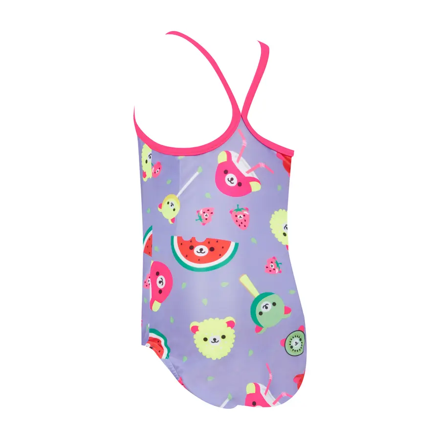 Teddy Fruits Tex Back Badedrakt 92cm Zoggs | Lilla/Flerfarget| Ecolast 