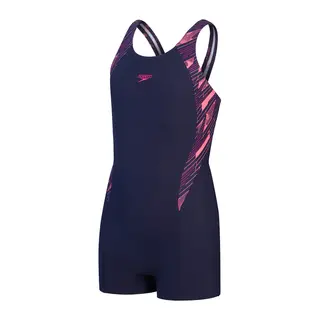 Splice Legsuit Badedrakt jr Speedo | Marine/Rosa | ECO EnduraFlex