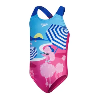 Digital Printed Badedrakt jr Speedo | Rosa/Bl&#229; | ECO EnduraBrite