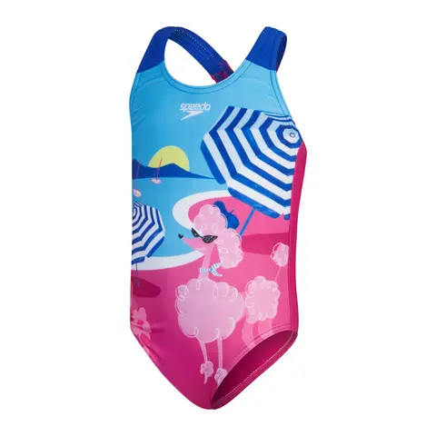 Digital Printed Badedrakt jr Speedo | Rosa/Bl&#229; | ECO EnduraBrite