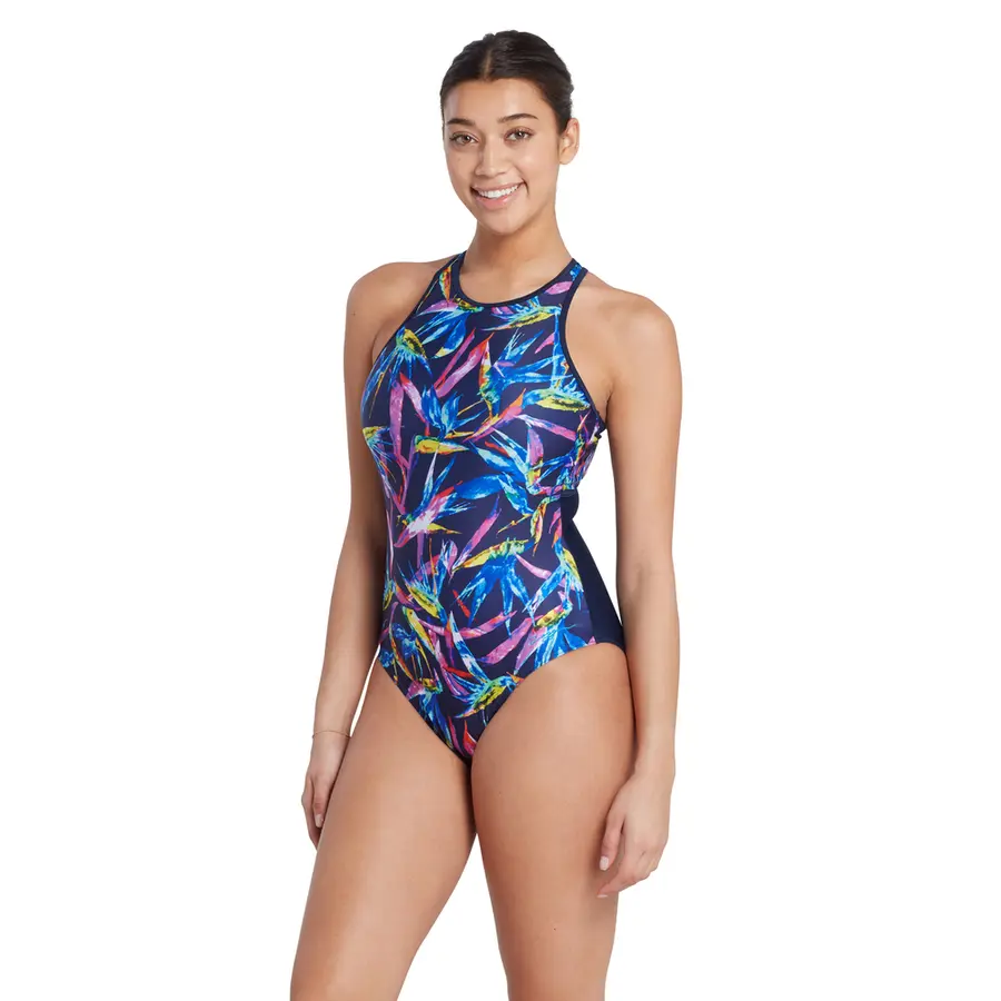 Neon Crystal Crossback Badedrakt EU34 Zoggs | Flerfarget | Ecolast 