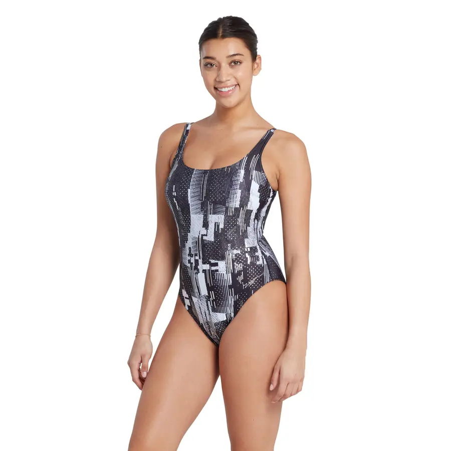 Shimmer Sleekback Badedrakt EU38 Zoggs | Flerfarget | Ecolast 