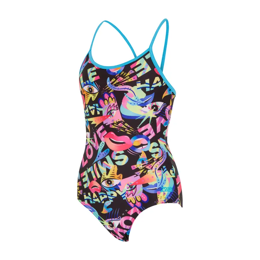Joyful Sprintback Badedrakt jr 128cm Zoggs | Flerfarget | Ecolast 