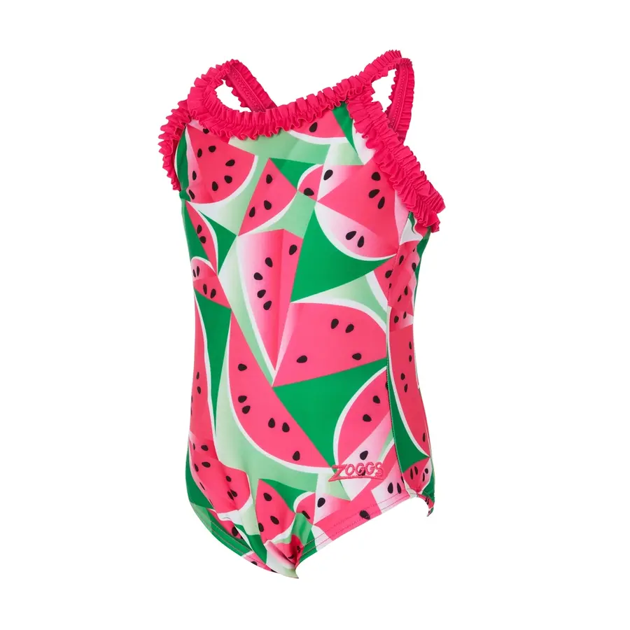 Watermelon Ruffle Crossback 110cm Zoggs | Rosa/Grønn | Ecolast 