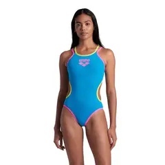 One Double Cross Badedrakt 38 Arena | Turkis/Rosa | MaxLife ECO
