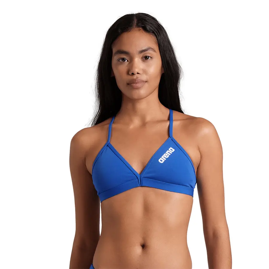 Solid Tie Back Bikini Topp 40 Arena | Blå | MaxLife ECO 