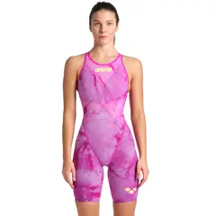 LTD Powerskin Carbon Glide Open Back 24 Arena | Rosa-Tie Dye | Konkurransedrakt