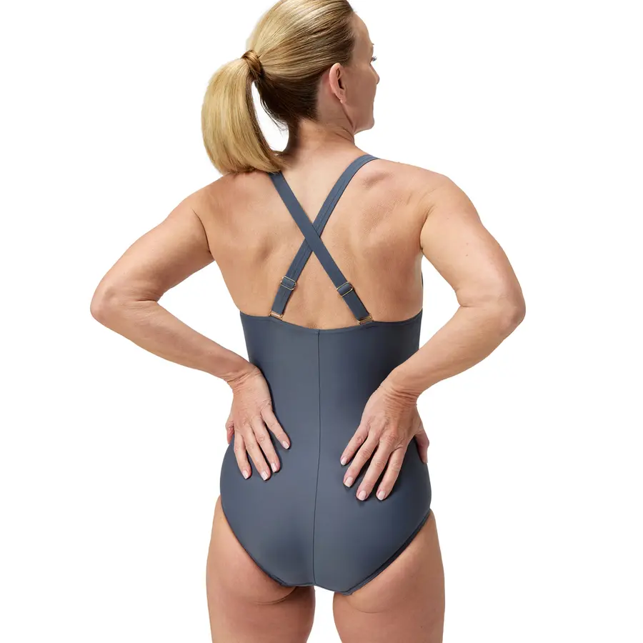 V Neck Shaping Badedrakt 38 Speedo | Grå | Shaping Ocean Rec 