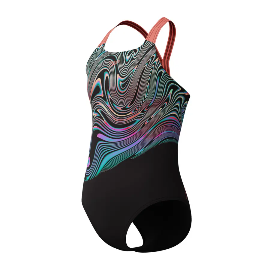 Placement Powerback Badedrakt jr 128 Speedo | Flerfarget | Endurance+ 