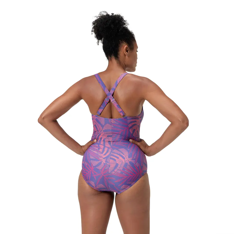 Printed V Neck Shaping Badedrakt 38 Speedo | Flerfarget | BodyFit Rec 