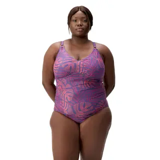 Printed V Neck Shaping Badedrakt (+) Speedo | Flerfarget | BodyFit Rec