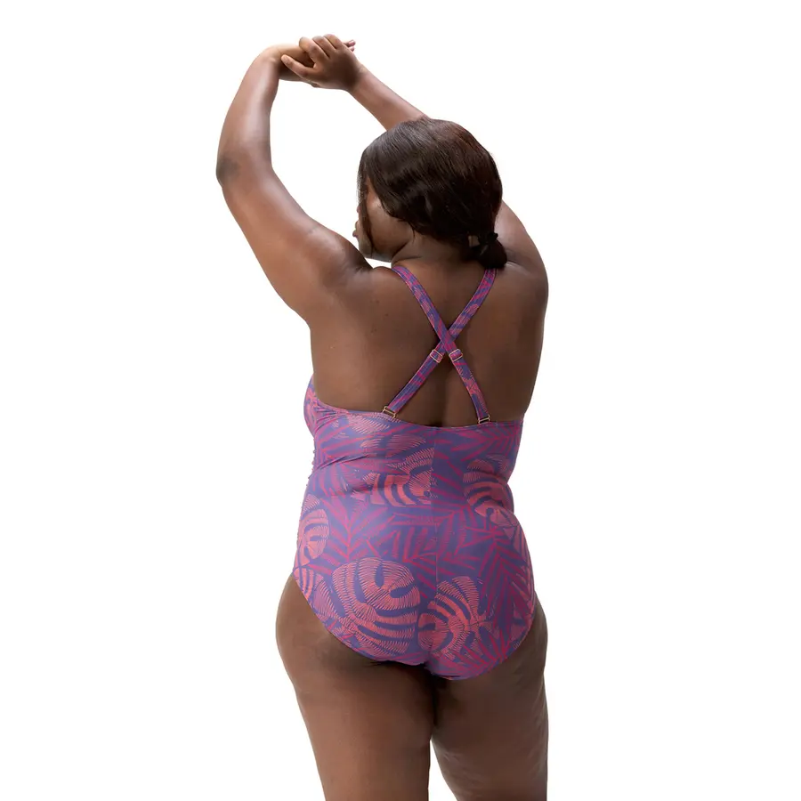 Printed V Neck Shaping Badedrakt (+) 46 Speedo | Flerfarget | BodyFit Rec 
