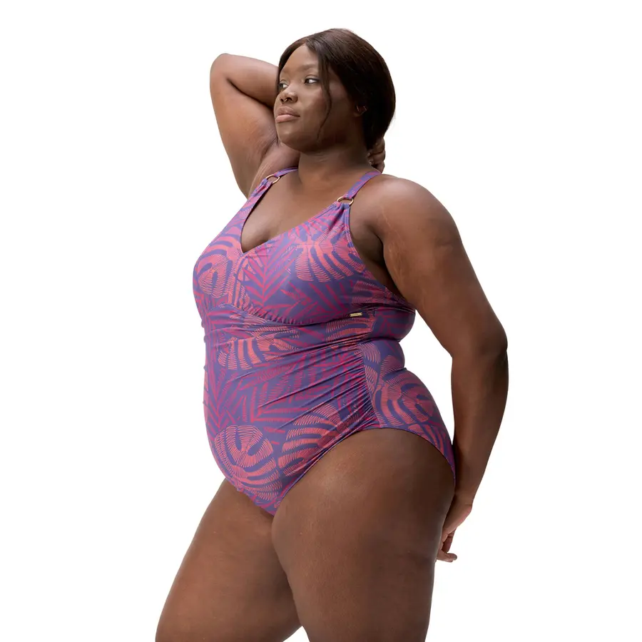 Printed V Neck Shaping Badedrakt (+) 46 Speedo | Flerfarget | BodyFit Rec 