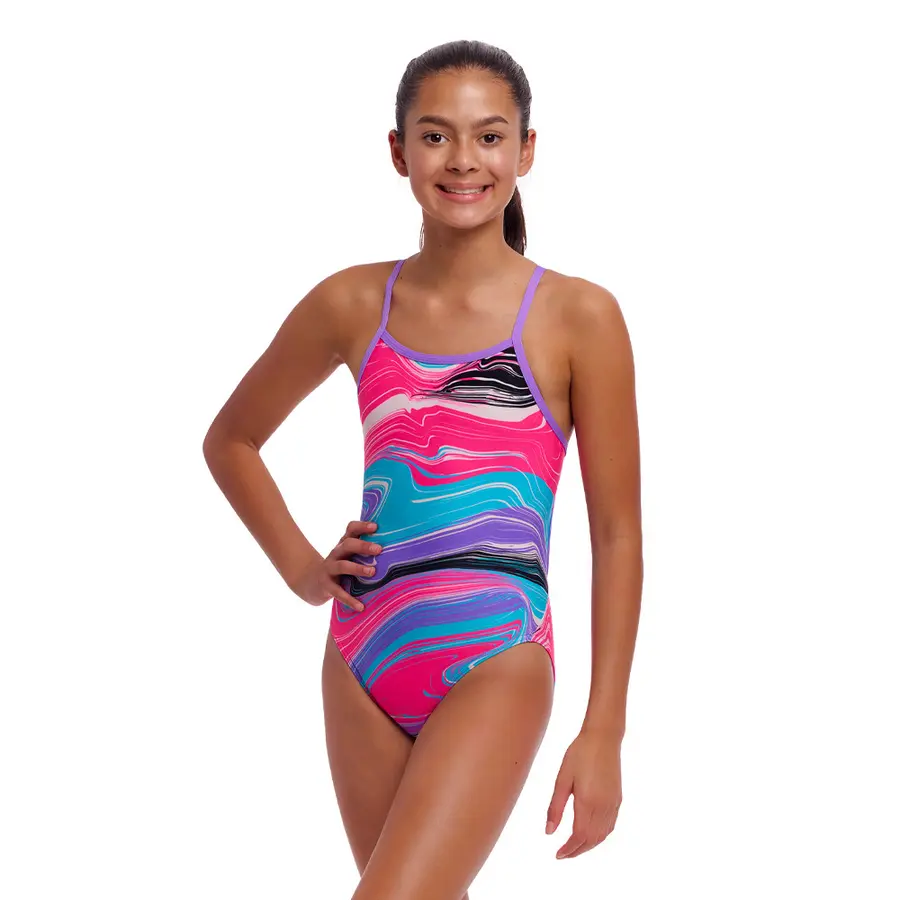 Sweetest Swirl Badedrakt jr 140 Funkita | Single Strap One Piece 
