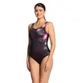 Safari Leaf Scoopback Badedrakt Zoggs | Svart/Flerfarget | Ecolast