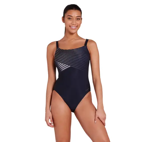 Seafarer Adj. Classicback Badedrakt Zoggs | Svart/Flerfarget | Ecolast +