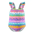 Print Frill Thinstrap Badedrakt jr Speedo | Flerfarget | EnduraSoft