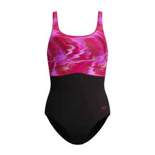 Speedo Print Contour Eclipse Speedo | Svart/Rosa | Shape Compre