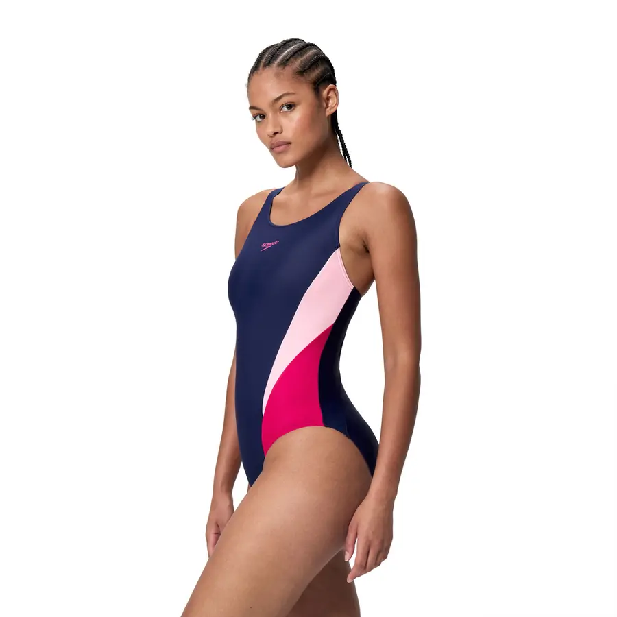 Colorblock Splice 2.0 Badedrakt 36 Speedo | Blå/Rød | Enduraflex 