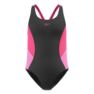 Speedo Spliced Splashback jr Speedo | Svart/Rosa | Endurance+