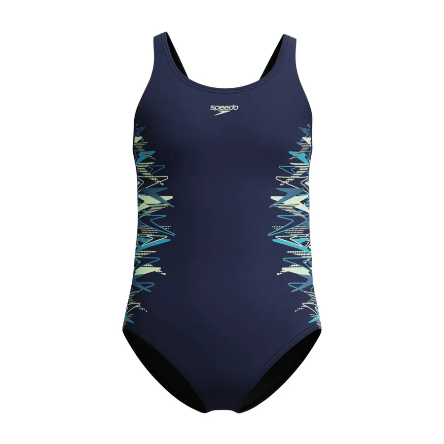 Placement Muscleback Badedrakt jr 116 Speedo | Marineblå/Grønn | Enduraflex 