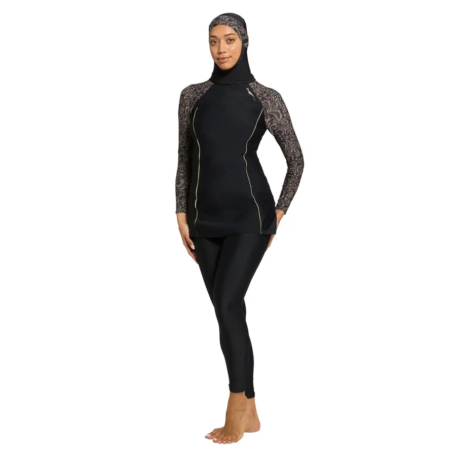 Zoggs Damask Modesty Suit Side Cut EU34 Zoggs | Svart/Flerfarget | Elastomax 