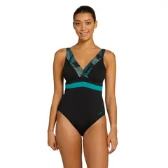 Zoggs Evergreen Square Back EU34 Zoggs | Svart/Flerfarget | Ecolast+