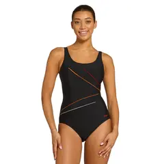 Zoggs Yuma Adjustable Scoopback EU36 Zoggs | Svart/Striper | Ecolast+