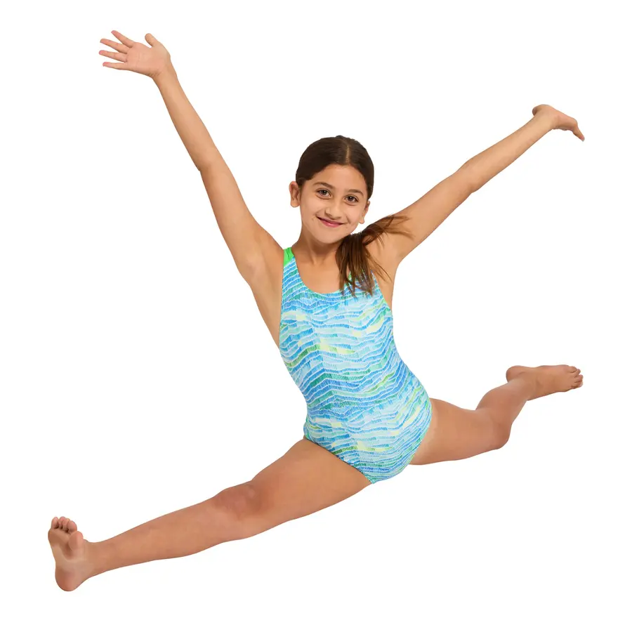 Zoggs Fishdom Flyback jr 116cm Zoggs | Blå/Grønn/Gul | Ecolast 