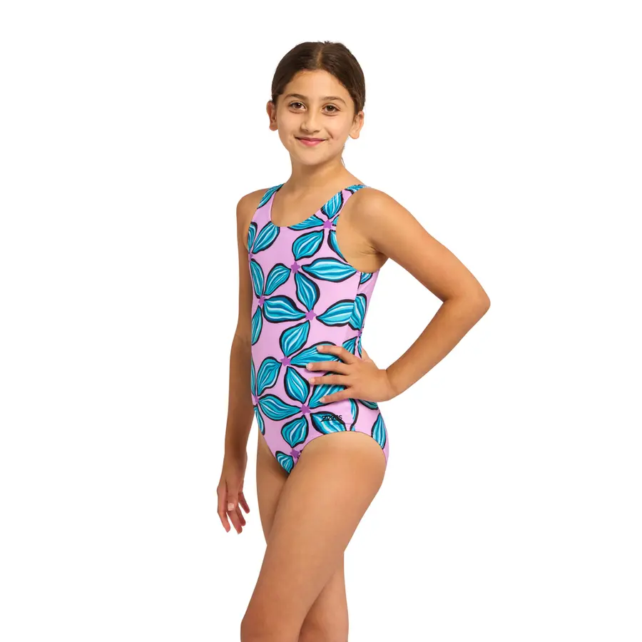 Zoggs Lily Maze Scoopback jr 116cm Zoggs | Blå/Lilla | Ecolast 