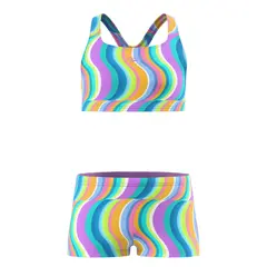 Speedo Print Racerback Bikini jr 164 Speedo | Flerfarget | EnduraSoft