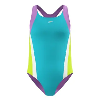 Speedo Spliced Infinity jr Speedo | Teal/Lime | EnduraSoft