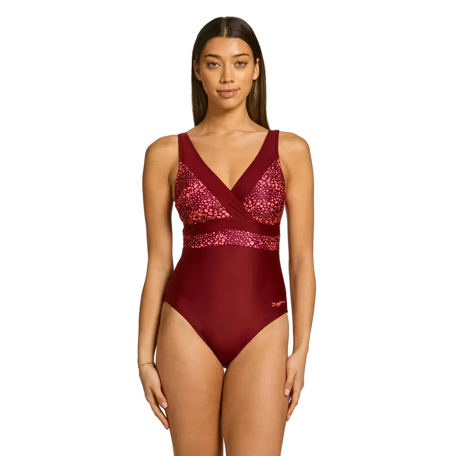 Zoggs Sea Skin Coral Square Back EU36 Zoggs | Rød | Ecolast 