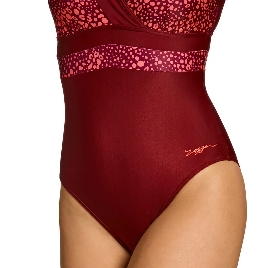 Zoggs Sea Skin Coral Square Back EU36 Zoggs | Rød | Ecolast 