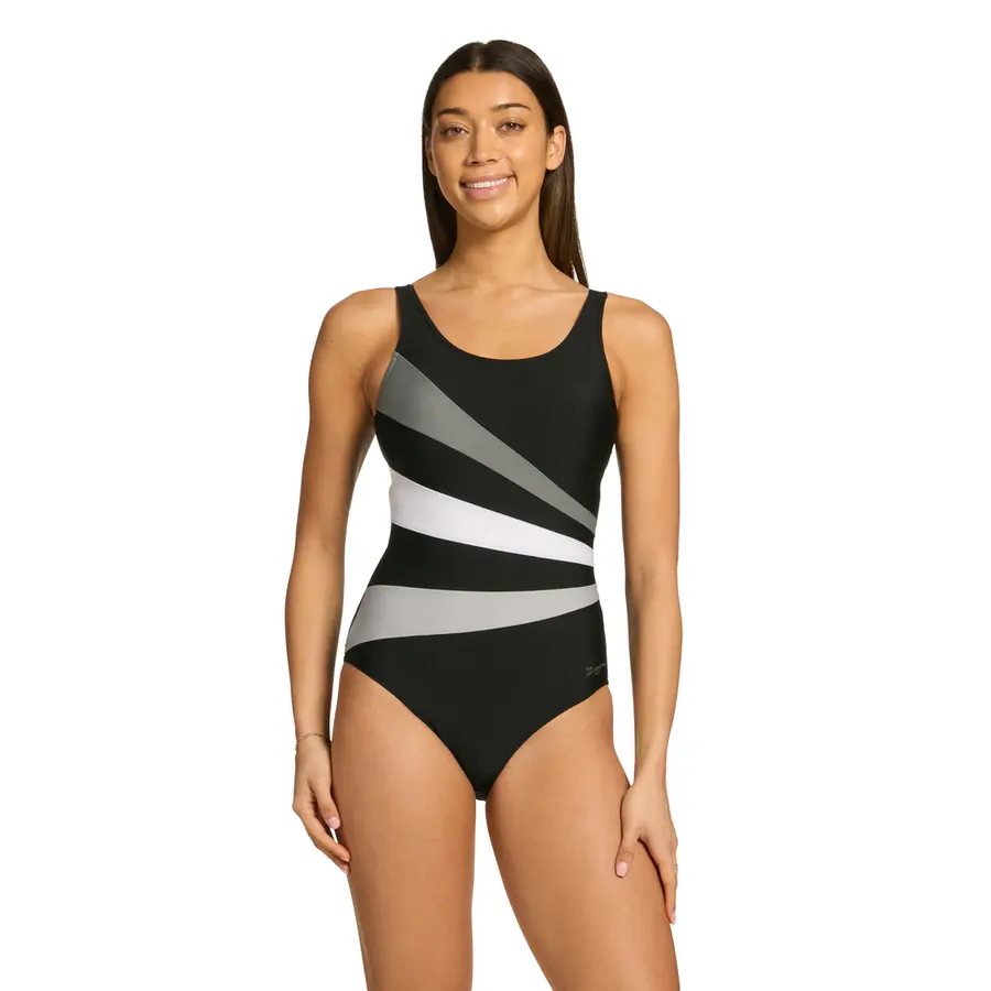 Zoggs Artemis Sandon Adj Scoopback EU34 Zoggs | Svart/Flerfarget | Ecolast+ 