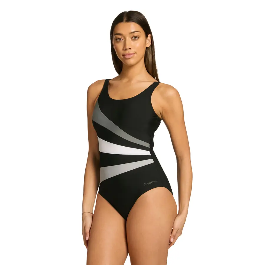 Zoggs Artemis Sandon Adj Scoopback EU34 Zoggs | Svart/Flerfarget | Ecolast+ 