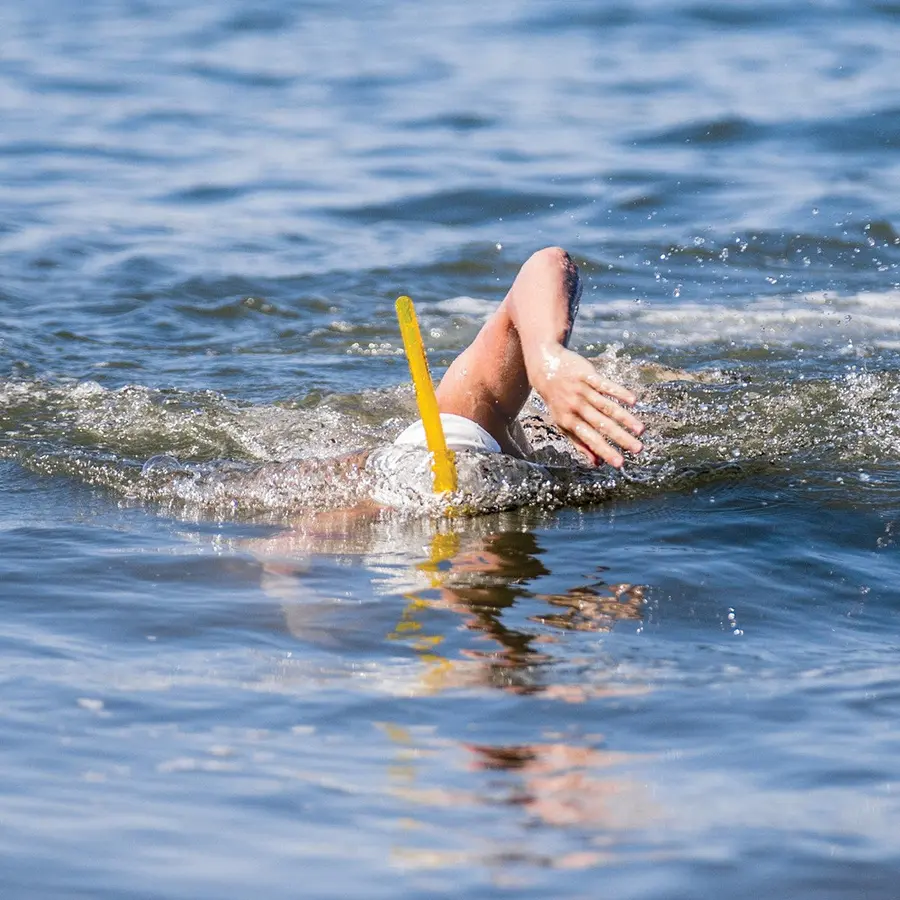 FINIS Original Swimmer's Snorkel sr Gul frontsnorkel til svømmeteknikk 