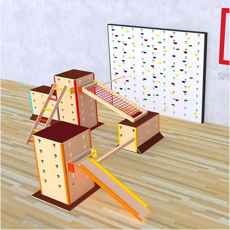 Cube Sports Kids Sett 2 | Parkour Stor pakke til barnehage og barneskole 