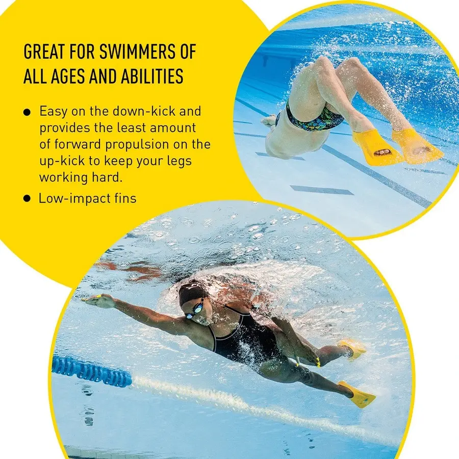 FINIS Zoomers Gold Svømmeføtter 40-42 Korte blad | Gul 