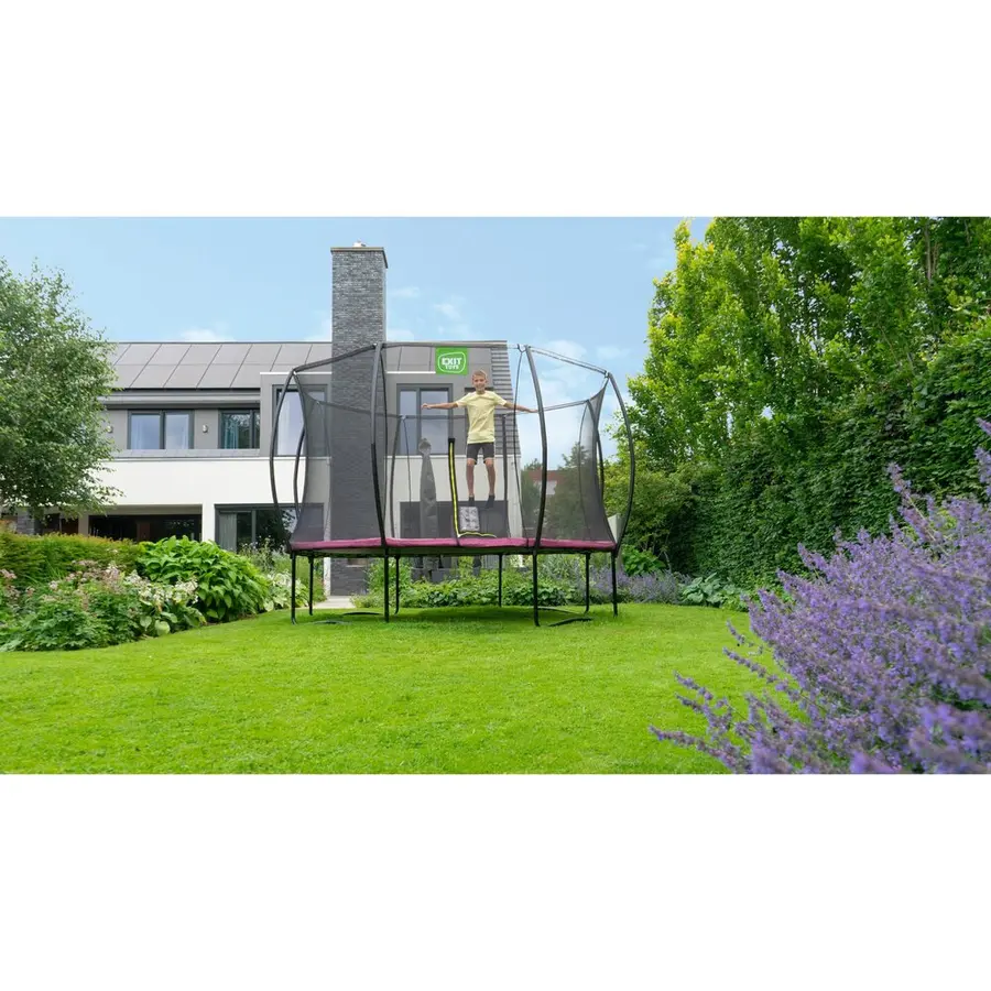 EXIT Silhouette trampoline 427 cm | Sikkerhetsnett |  Rosa 