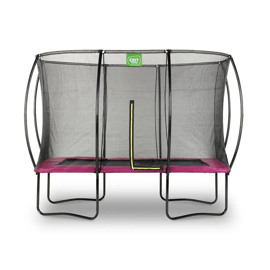 EXIT Silhouette trampoline 214 x 305 cm | Rosa | Sikkerhetsnett 