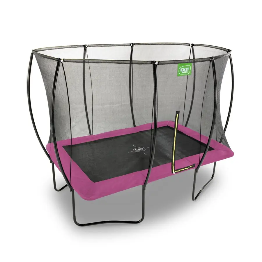 EXIT Silhouette trampoline 214 x 305 cm | Rosa | Sikkerhetsnett 