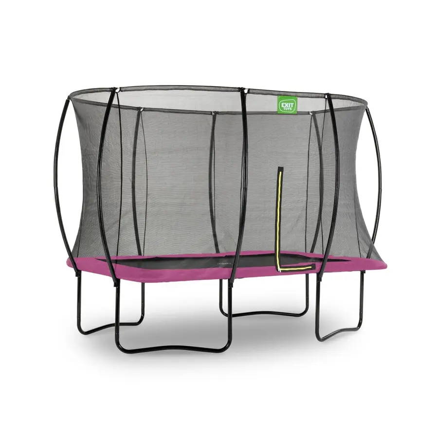 EXIT Silhouette trampoline 214 x 305 cm | Rosa | Sikkerhetsnett 