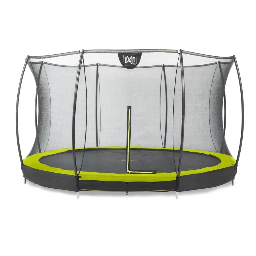 EXIT Silhouette bakketrampoline 366 cm | Lime | Inkl. sikkerhetsnett 