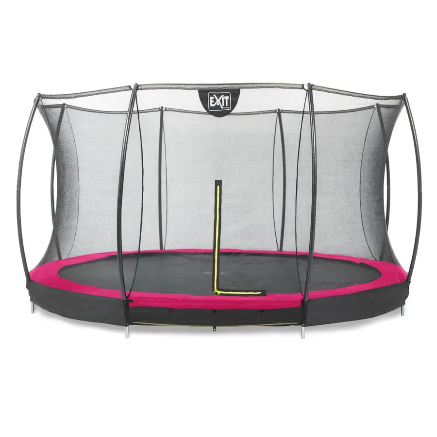 EXIT Silhouette bakketrampoline 427 cm | Rosa | Inkl. sikkerhetsnett 