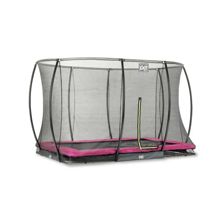 EXIT Silhouette bakketrampoline 214 x 305 cm | Rosa | Sikkerhetsnett 