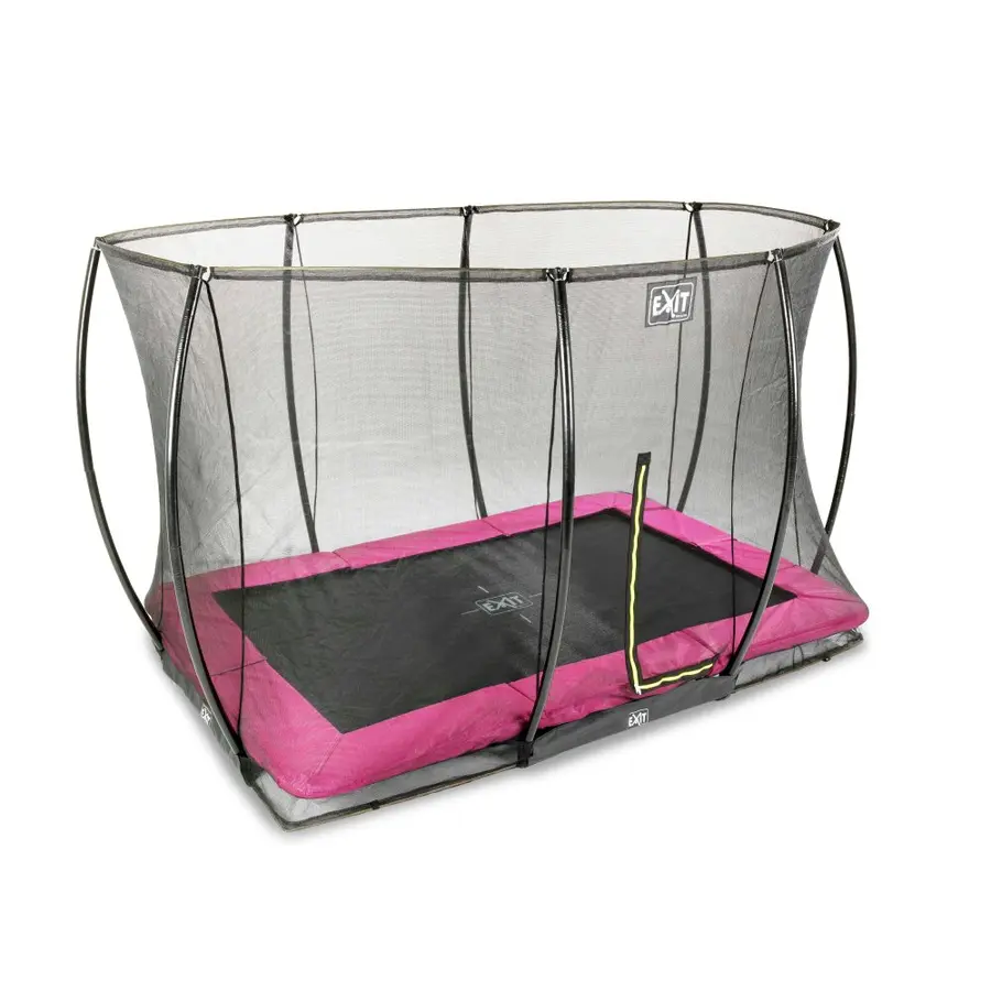 EXIT Silhouette bakketrampoline 214 x 305 cm | Rosa | Sikkerhetsnett 